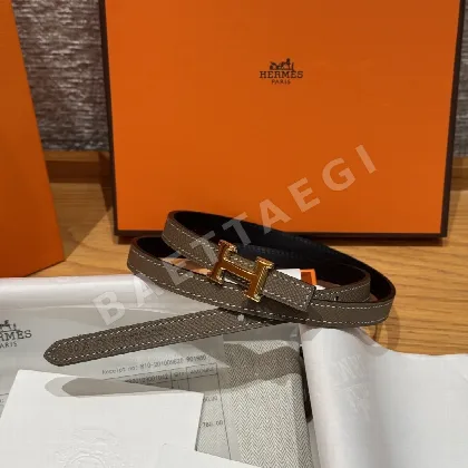 에르메스 미니 H 버클 양면 가죽 벨트 176013