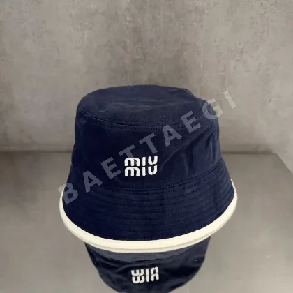 미우미우 자수 피셔맨 햇 모자 81289
