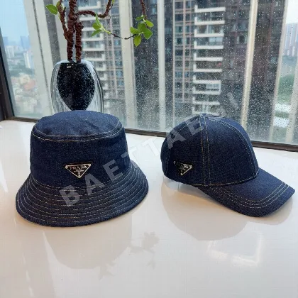 프라다 데님 피셔맨 캡 85106