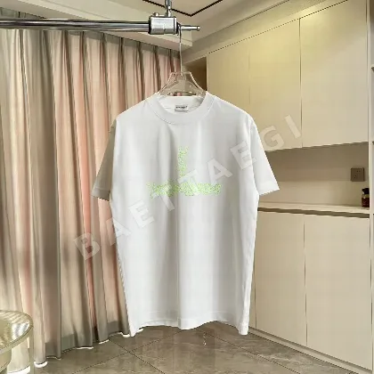 생로랑 형광 로고 프린트 반팔 티셔츠 103422