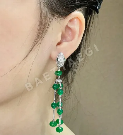 불가리 스네이크 태슬 귀걸이 64642