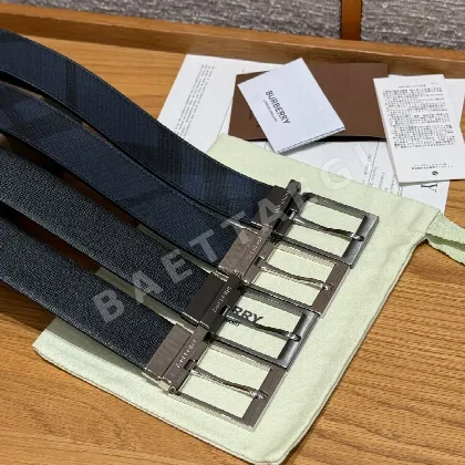 버버리 폴리에스터 리버시블 가죽 벨트 180694