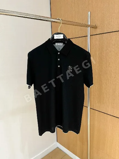 브루넬로쿠치넬리 남성 니트 반팔 티셔츠 114648