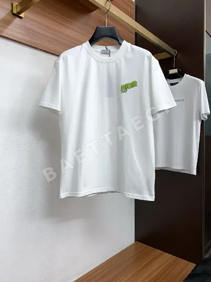 디올 크루넥 코튼 반팔 티셔츠 47436