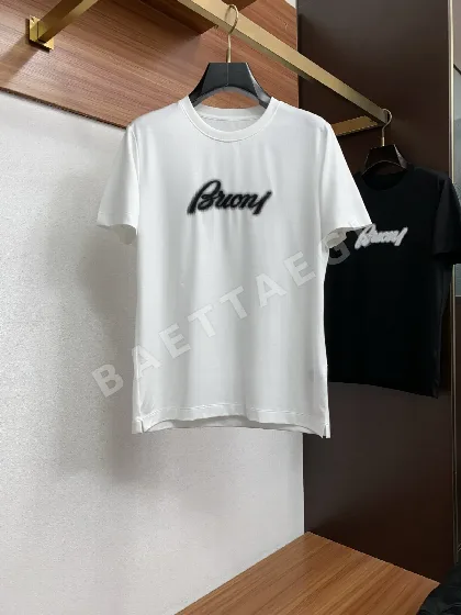 브리오니 크루넥 코튼 남성 반팔 티셔츠 146733