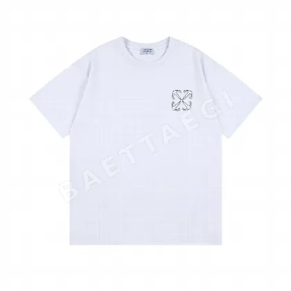 오프화이트 루즈핏 남성 반팔 티셔츠 87296