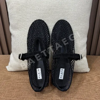 알라이아 오픈워크 메시 발레 플랫 42417