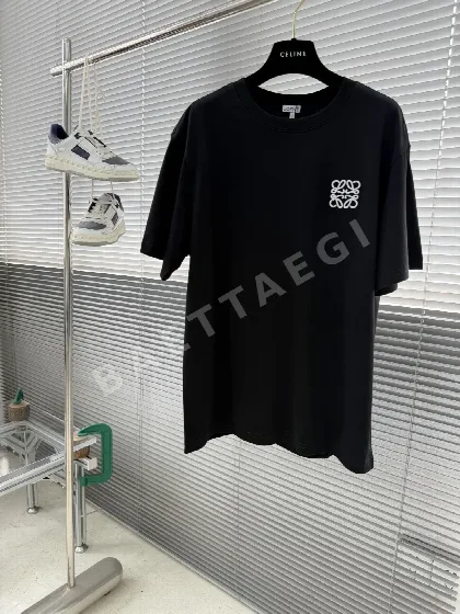 로에베 로고 코튼 라운드넥 반팔 티셔츠