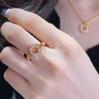 불가리 다이아몬드 코인 반지 64799