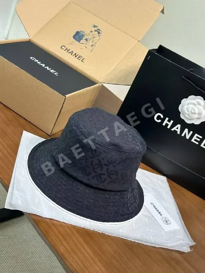 샤넬 로고 버킷 햇 모자 82035