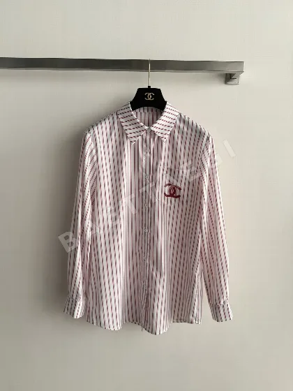 샤넬 스트라이프 자수 여성 셔츠