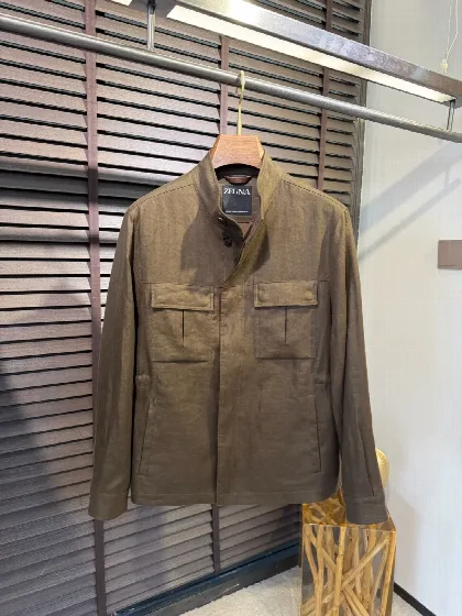 제냐 린넨 메탈 버튼 남성 자켓