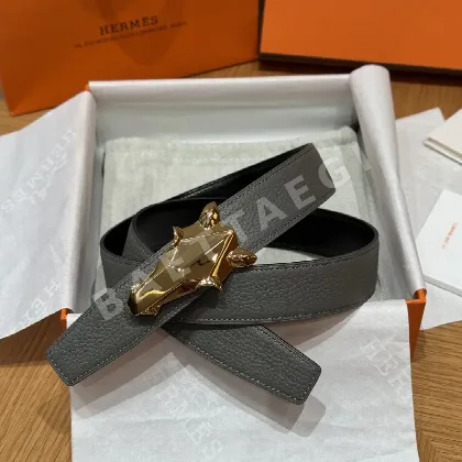 에르메스 셰느당클 링크 양면 가죽 벨트 175575