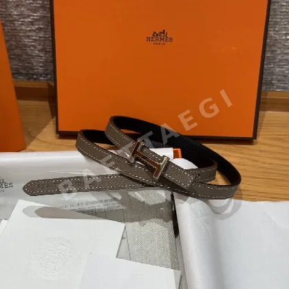 에르메스 미니 H 버클 양면 가죽 벨트 176021