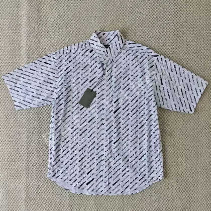 발렌시아가 디지털 프린팅 코튼 반팔 셔츠 P140