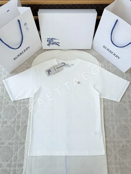 버버리 워호스 자수 체크 남성 반팔 티셔츠 115326