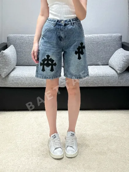 크롬하츠 워시드 블루 데님 여성 바지 127826