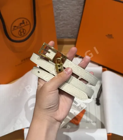 에르메스 H 버클 15mm 양면 가죽 벨트 176443