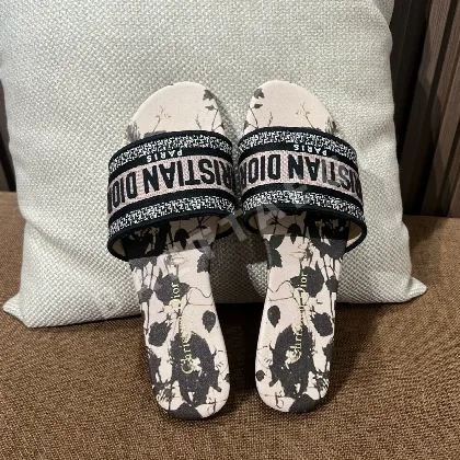 디올 자수 캔버스 샌들 141792