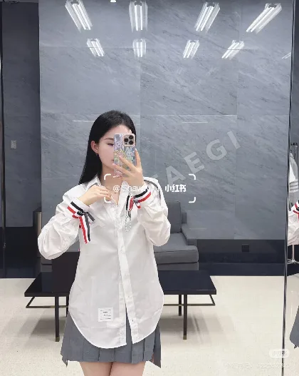톰브라운 나비넥타이 리본 옥스포드 셔츠 여성용 127833