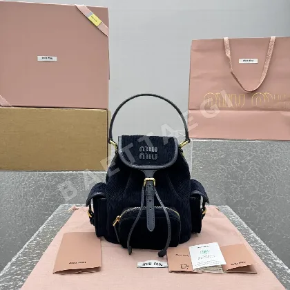 미우미우 코듀로이 백팩 68438