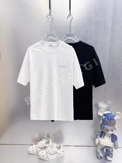 오프화이트 핫픽스 라인스톤 남성 반팔 티셔츠 87281