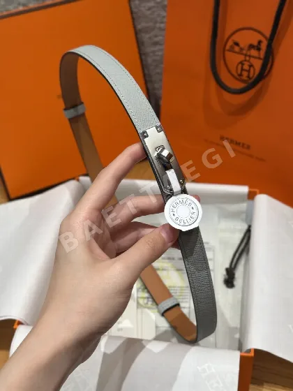 에르메스 켈리 18 팔라듐 버클 가죽 벨트 176589