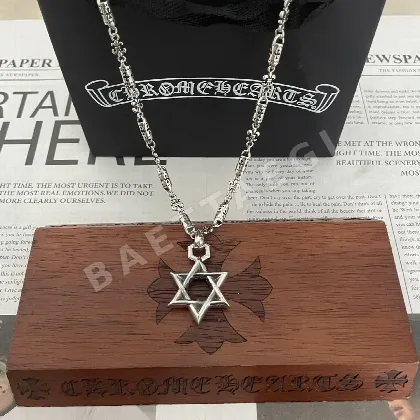 크롬하츠 헥사그램 엠보스 목걸이 127000