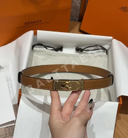 에르메스 앱송 카프스킨 켈리 버클 벨트 177748