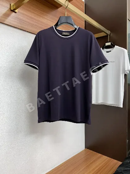 로로피아나 남성 마세라즈드 코튼 반팔 티셔츠 48048