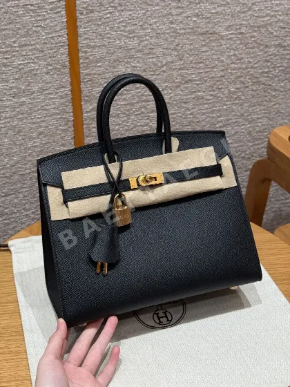 에르메스 버킨 25 블랙 가방 144406