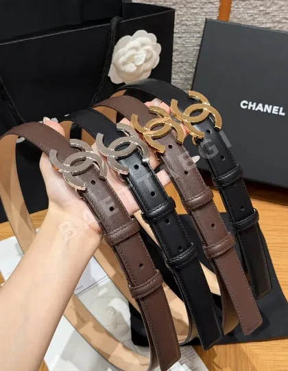 샤넬 더블 C 버클 가죽 벨트 177189
