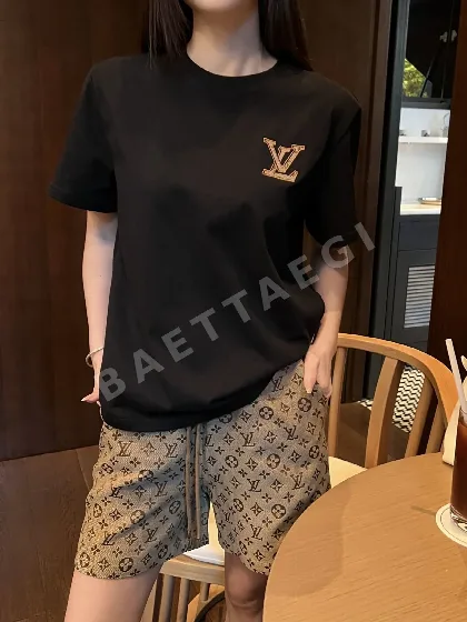 루이비통 LV 자수 반팔 티셔츠 세트 96944