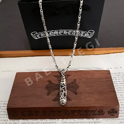 크롬하츠 꽃무늬 펜던트 크로스 목걸이 126774