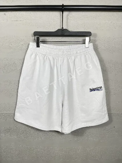 발렌시아가 웨이브 로고 자수 릴렉스핏 남성 반바지 88696