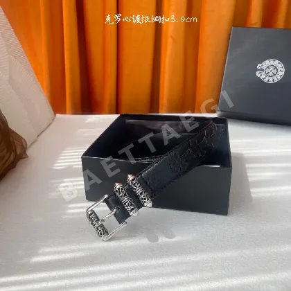 크롬하츠 켈틱 드래곤 S925 은도금 가죽 벨트 59293