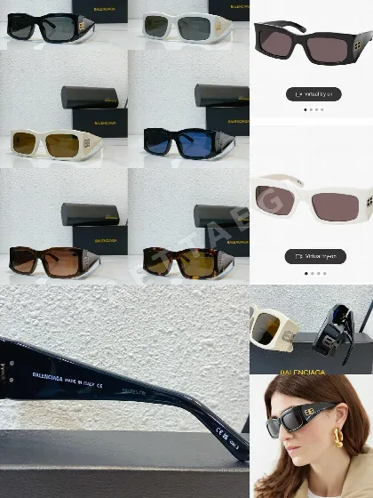 발렌시아가 더블 BB 로고 오버사이즈 선글라스 BB0291 S 56332