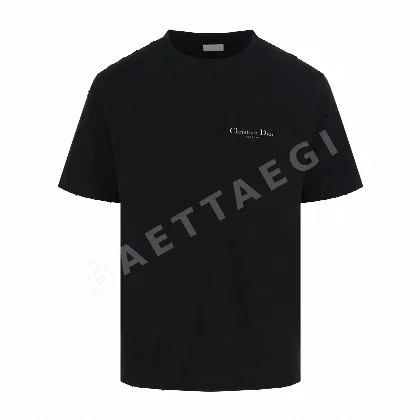 디올 데미지 프린트 반팔 티셔츠