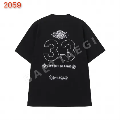 크롬하츠 워시 가공 자수 여성 반팔 티셔츠 53403