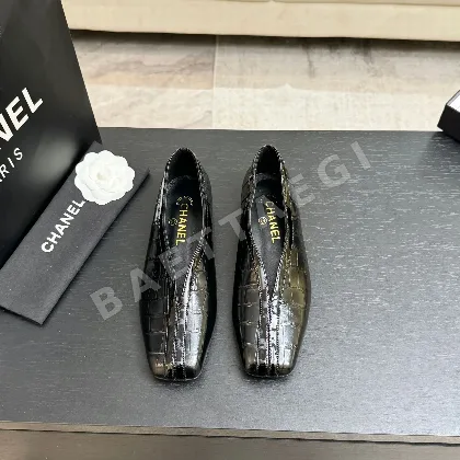 샤넬 26C 더블 C 컬러블록 플랫슈즈 98636