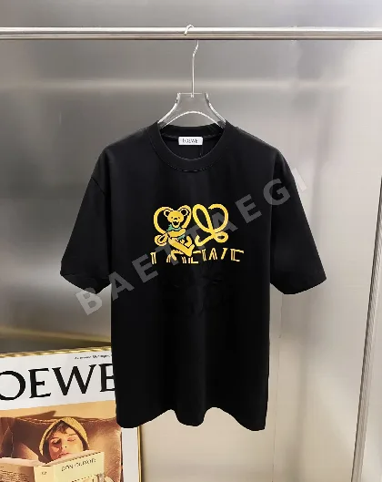 로에베 크루넥 3D 프린트 남성 반팔 티셔츠 48399
