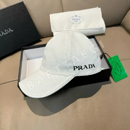 프라다 자수 로고 코튼 조절형 야구모자 84700