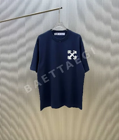 오프화이트 남성 100% 코튼 반팔 티셔츠 87112