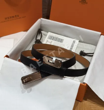 에르메스 켈리 팔라듐 버클 헌터 가죽 벨트 177698