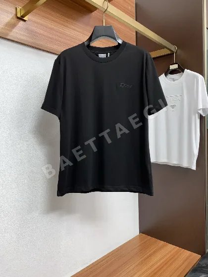 디올 크루넥 코튼 반팔 티셔츠 47564