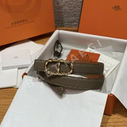 에르메스 마이용 토르소르드 양면 가죽 벨트 176193