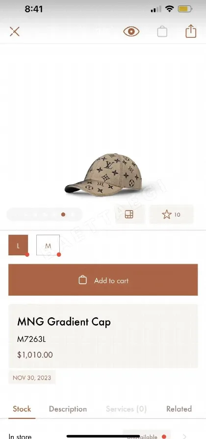 루이비통 모자 79299 Louis Vuitton Cap