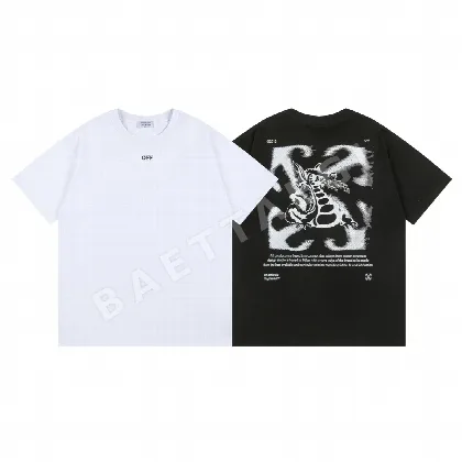 오프화이트 루즈핏 남성 반팔 티셔츠 87300