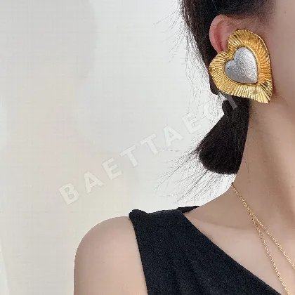 생로랑 오픈 디자인 황동 귀걸이 65412