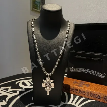 크롬하츠 크로스 플라워 펜던트 목걸이 125618